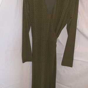 Brooks Brothers Olive Long Sleeve Dress